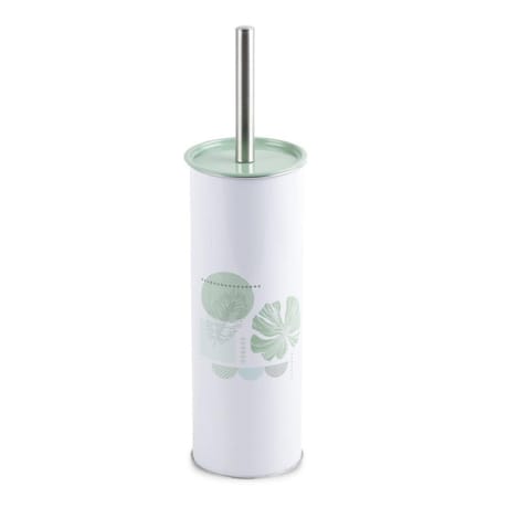 Pot a balai metal imprime kimono vert couvercle plat