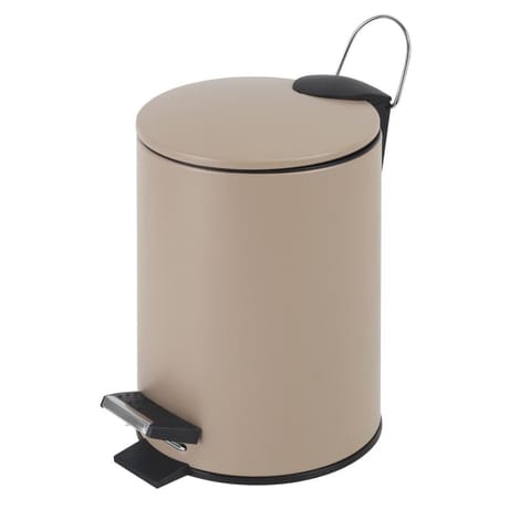 Poubelle natural 3l couvercke plat metal