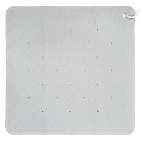 Tapis fond de douche uni caouthchouc 53x53cm col assortis