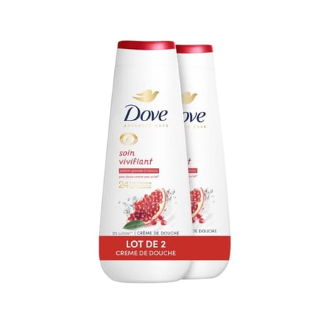 Doce crème de douche soin vivifiant parfum grenade & hibiscus 400mlx2