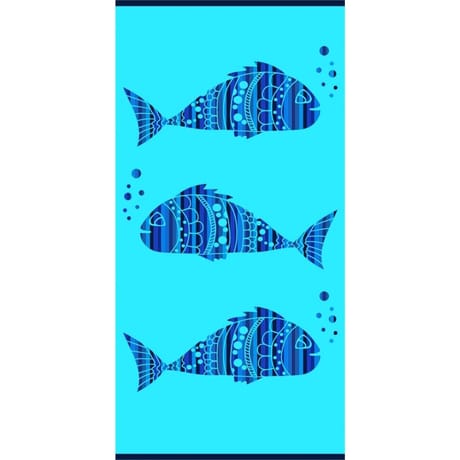 Drap de plage velours jacquard 75x150cm 400 g/m fisky