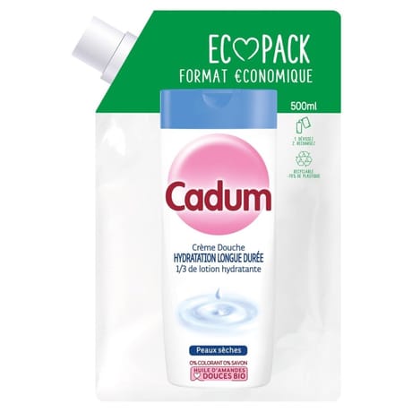 Cadum douche hydratant ecopack 500ml
