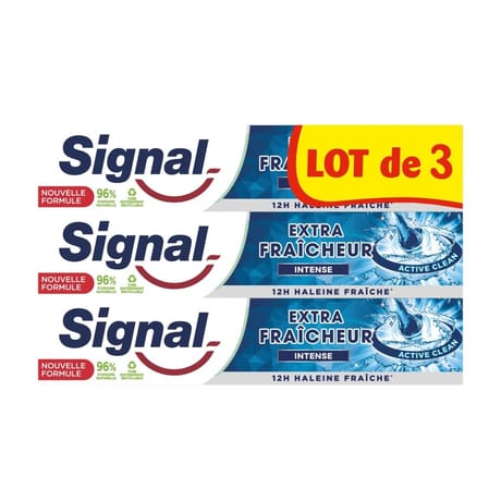 Signal dentifrice extra fraîcheur intense lot de 3 x 75 ml