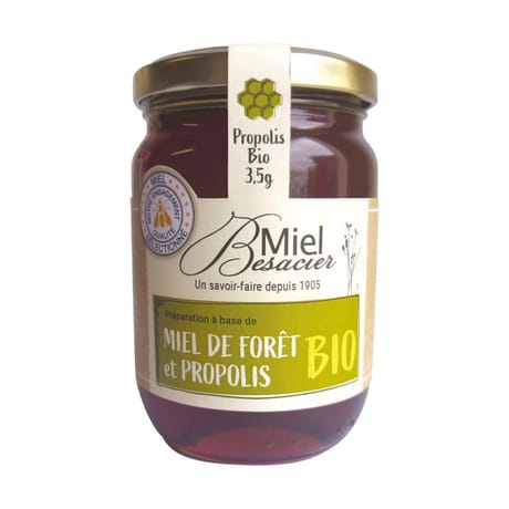 Miel Besacier préparation miel propolis bio 350g