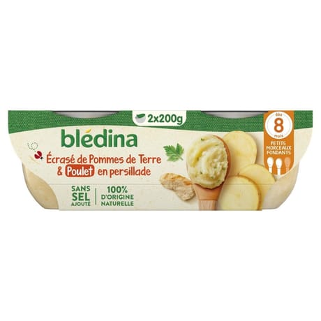 Bledina purée pommes de terre poulet 2x200g dès 8 mois