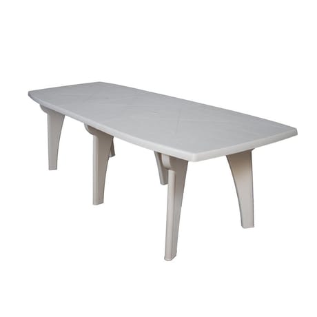 Table lipari 2  A rallonge 6 personnes Polypropylene  180/250 x 90 x h72 cm blanche