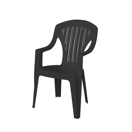 Fauteuil tropea haut dossier empilable Polypropylène  anthracite