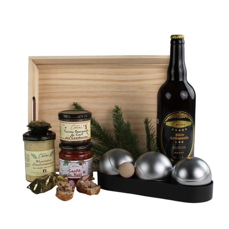 Offrande gourmande corbeille boules de noël