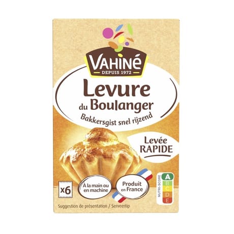 Vahiné levure de boulanger 6 sachets 27g