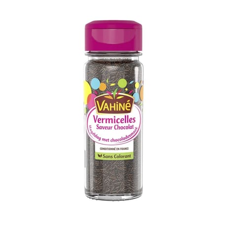 Vahiné vermicelles saveur chocolat 65g