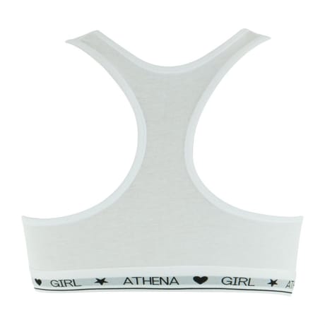 Brassière dos nageur fille coton ultra doux Girl by Athena 6002 BLANC 16 ANS
