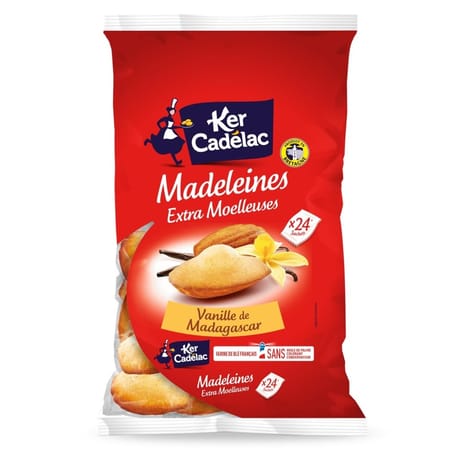Ker Cadelac madeleines extra moelleuses vanille de madagascar 600g