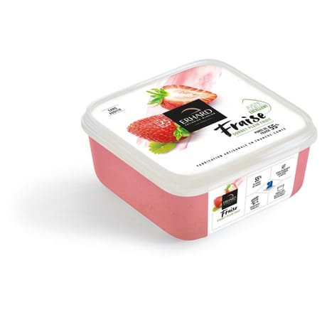 Erhard pâtissier sorbet plein fruit à la fraise 750ml 488g
