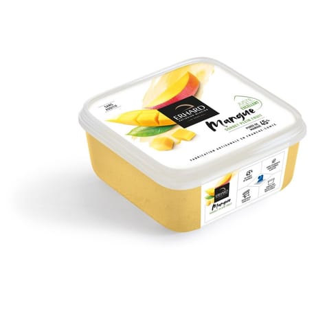 Erhard pâtissier bac sorbet plein fruit mangue 750ml 488g