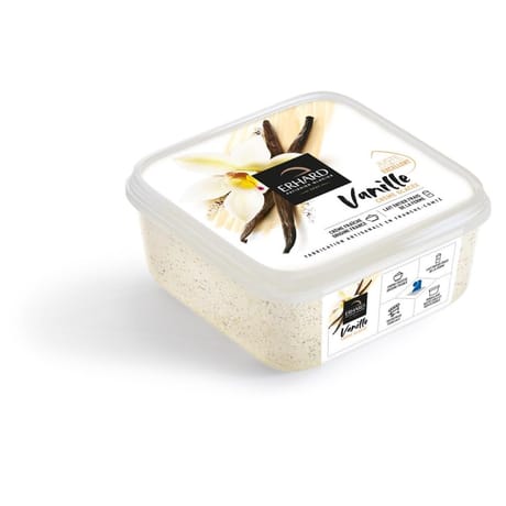 Erhard pâtissier bac crème glacée vanille 750ml 450g