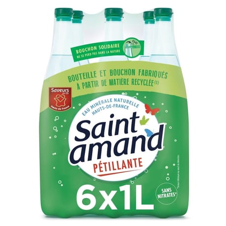Saint-Amand eau minérale pétillante 6x1l