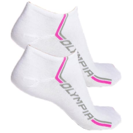 2 paires de mini sox sport Olympia femme BQ5 BLANC/ROSE X2 37/41