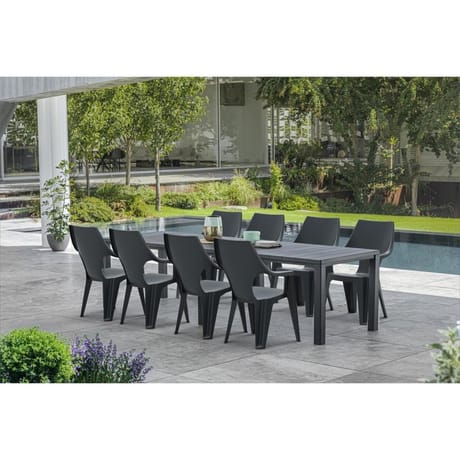Allibert table double julie graphite 294x92x74 cm