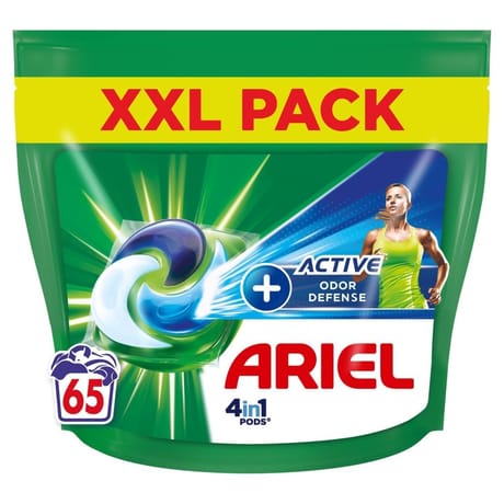 Ariel 4in1 pods lessive +active odor defense x 65 capsules 1.534kg
