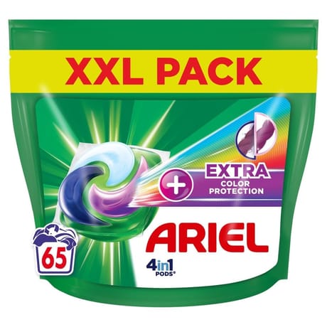 Ariel 4in1 pods lessive +extra color protection x 65 capsules 1.638kg