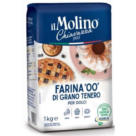 Molino Chiavazza Farine de blé tendre "00" pour gâteaux 1Kg