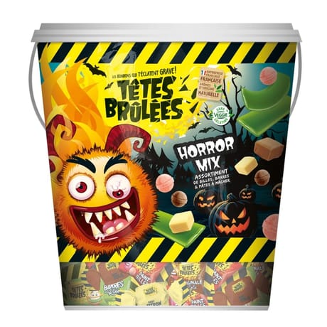 Têtes brulées seau horror mix 480g