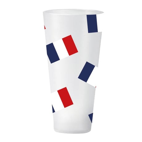 Eco cup en polypropylène 60cl drapeau tricolore