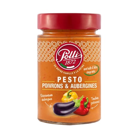 Polli Sauce pesto poivrons et aubergines 190g