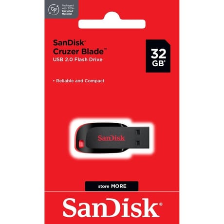 Clé usb 2.0 sandisk cruzer blade 32gb SDCZ50-032G-B35