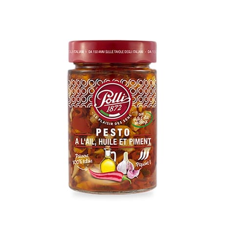Polli Sauce pesto ail, huile et piments 190g