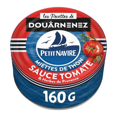 Petit Navire miettes de thon tomates & herbes de Provence 160g