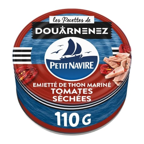 Petit navire thon mariné aux tomates séchées 110g