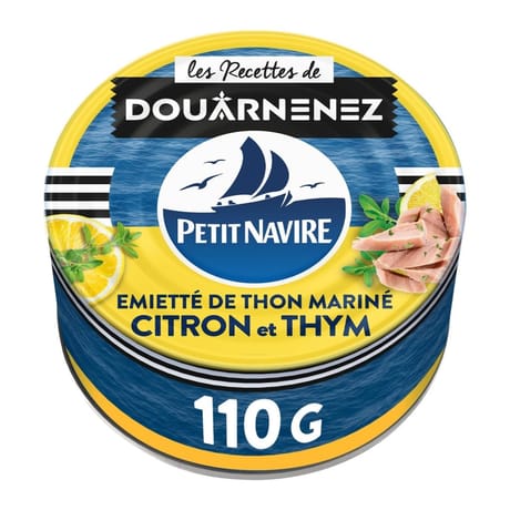 Petit Navire thon mariné citron & thym 110g