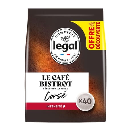 Legal le café bistrot corsé x 40 pads - 278g