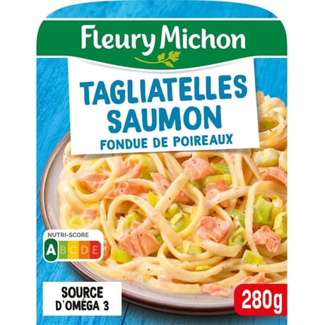 Fleury michon tagliatelles aux deux saumons et à la crème 280g