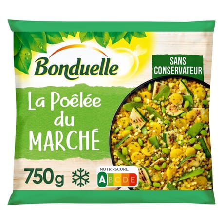 Bonduelle poêlée du marché dés de brocolis, carottes jaunes, courgettes grillées 750g