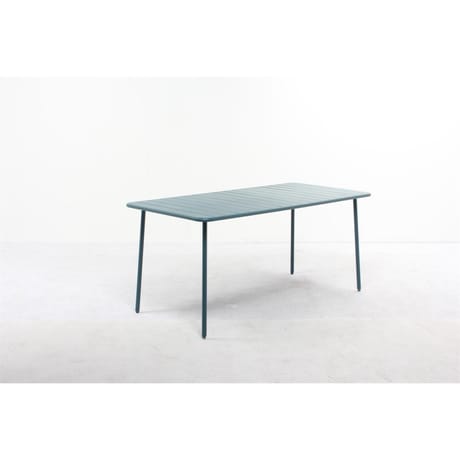 Table rectangulaire acier 160 x 80 x h72 cm - plateau lattes acier