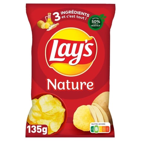 Lays chips saveur nature maxi 135g