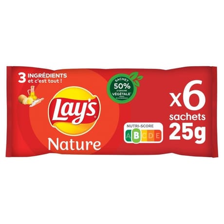 Lay's chips multipack nature 6x25g