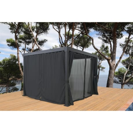 Rideaux et moustiquaire tonnelle bioclimatique 4x3