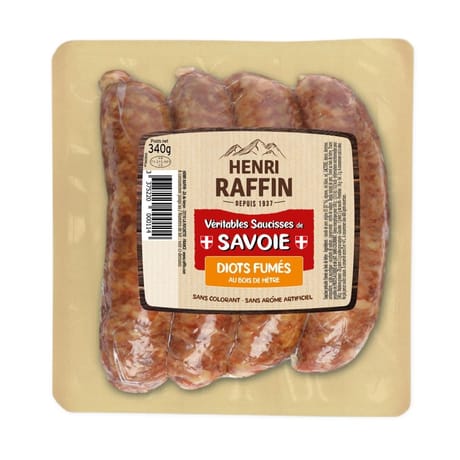 Henri Raffin Diots de Savoie Fumé x4 340g