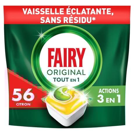 Fairy tout en 1 vaisselle citron x56 capsules 0.581kg