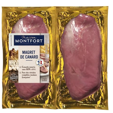 Maison Montfort magret de canard gras cru x2