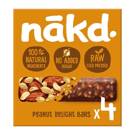 Nakd barre céréalière cacahuète peanut delight x4 140g