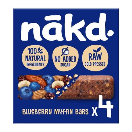 Nakd barre céréalière myrtille blueberry muffin x4 140g