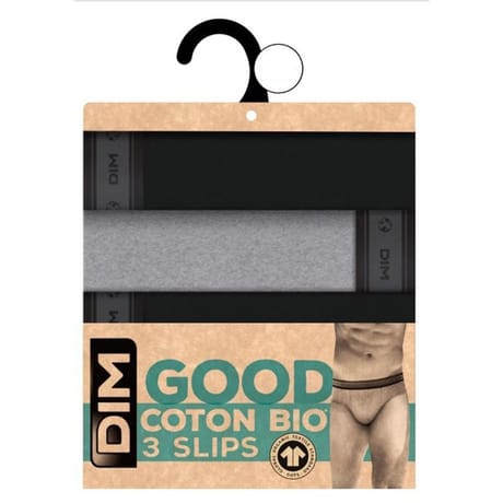 Lot de 3 slips ligne Good Dim 9MJ NOIR/GRIS PERLE/NOIR T4