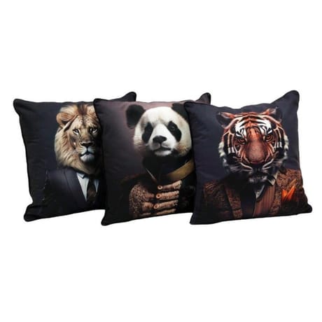 Coussin animaux jungle 45x45cm