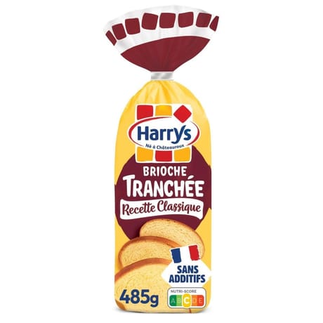 Harry's brioche tranchée recette classique nature sans additifs 485g