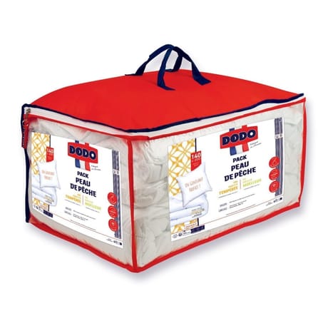 Dodo pack 140x200cm peau de pêche + 1 oreiller