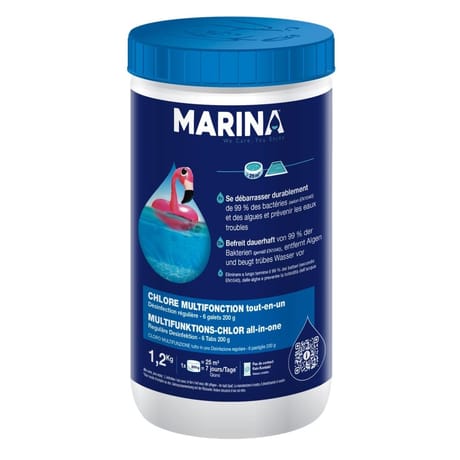 .Chlore multifonction en galets de 200 g en 1.2kg